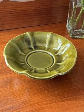 McCoy Vintage Bowl Olive Green Ceramic Pottery